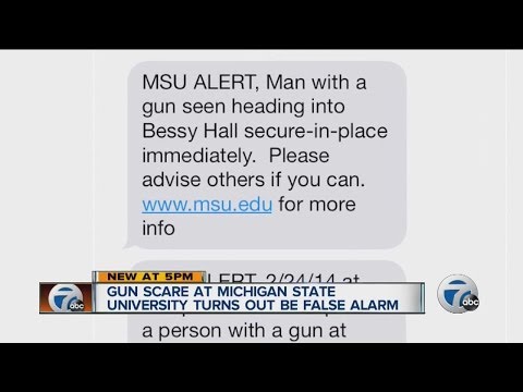 Gun scare at Michigan State University turns out to be false alarm